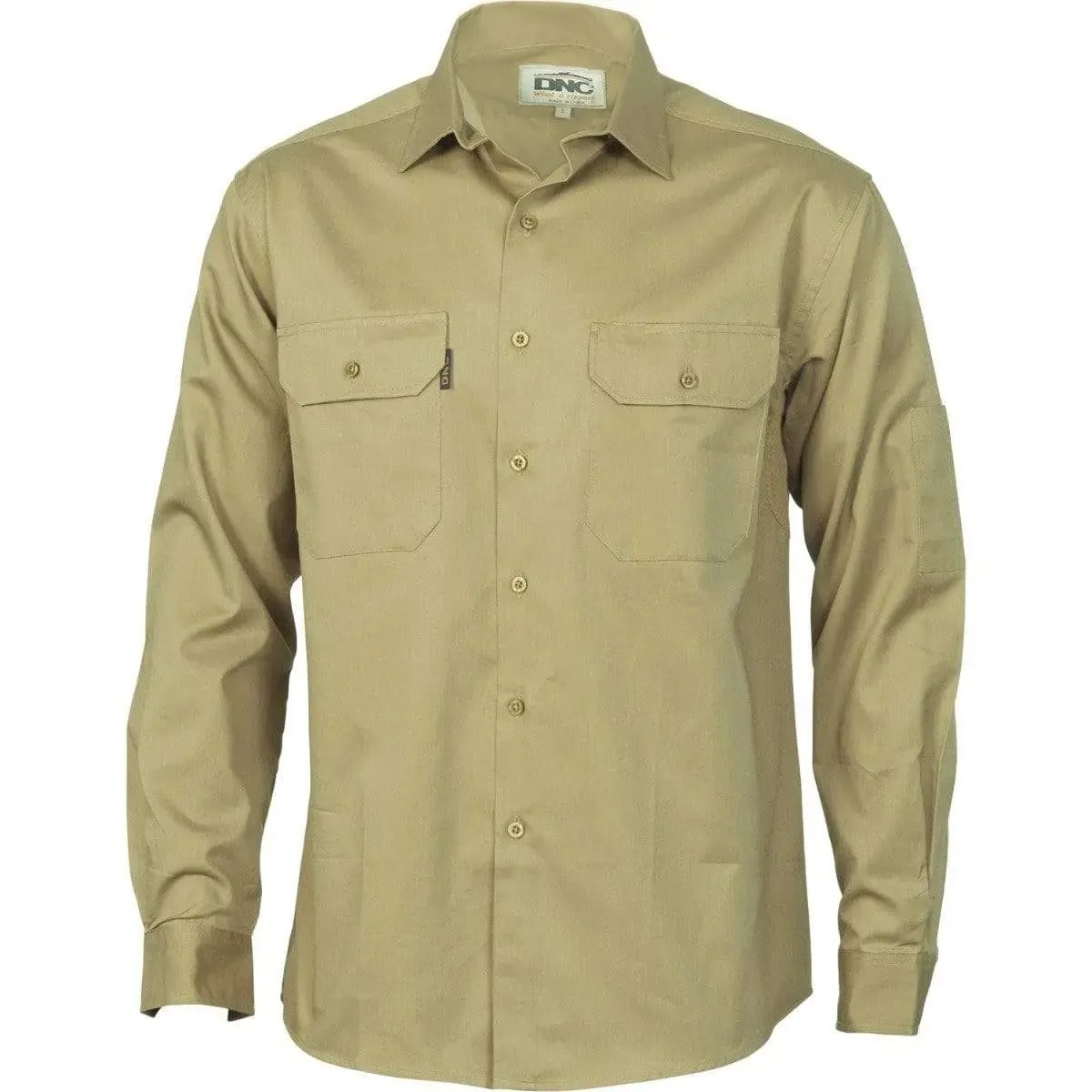 Dnc Workwear Cool-breeze Cotton Long Sleeve Work Shirt - 3208